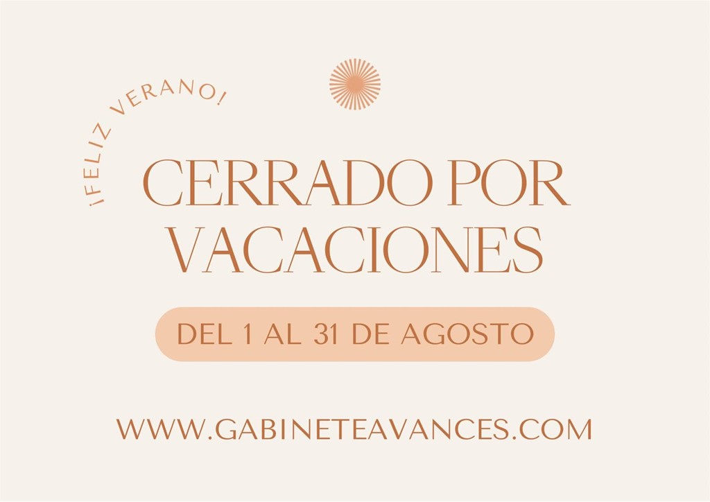 AGOSTO CERRADO POR VACACIONES